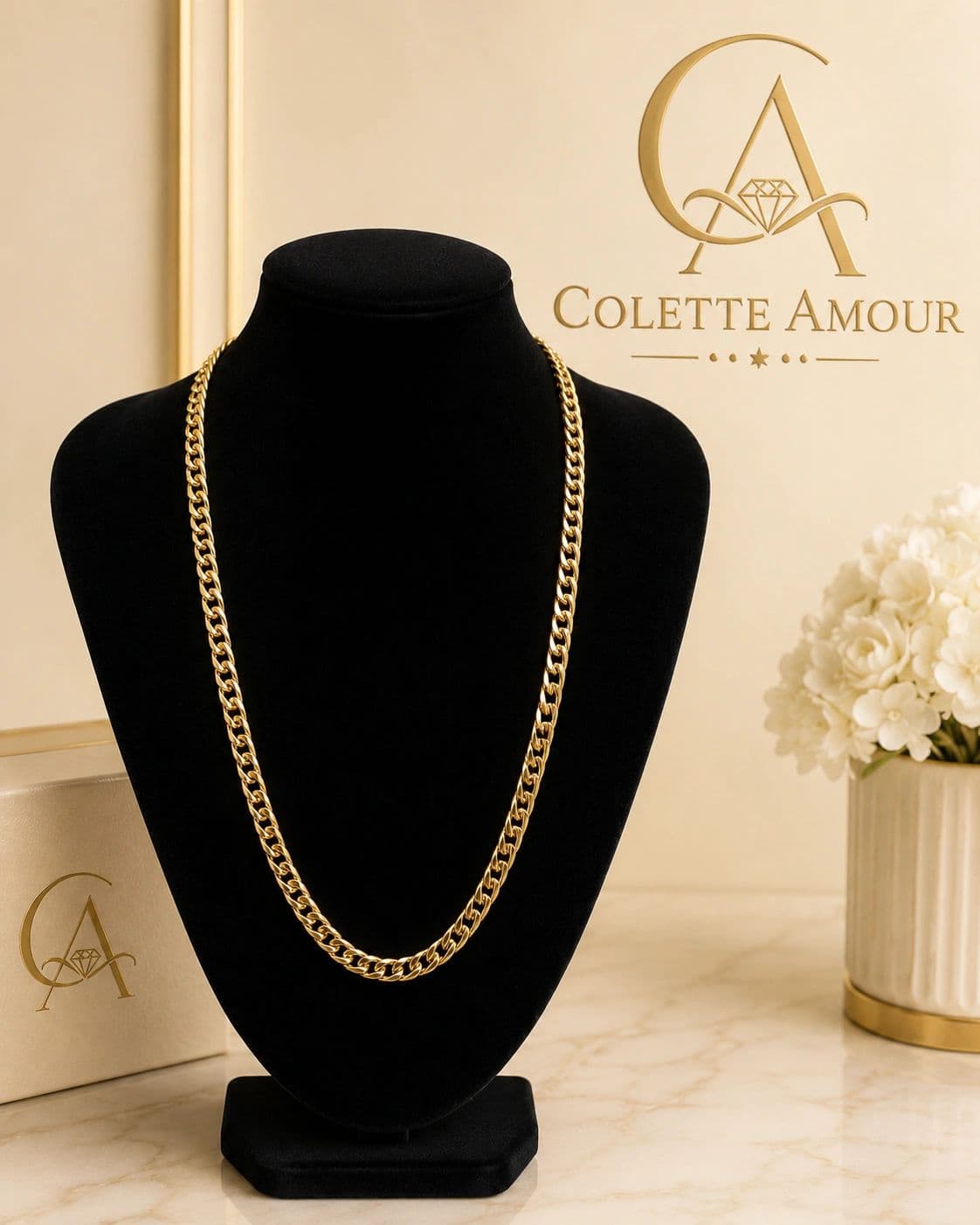 Double Cuban Necklace, view 1